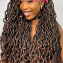 ToyoTress Toceana Curly Locs Crochet Hair - 18 Inch 8 Pcs (96 Strands) 3 Tones Ombre Brown Pre-looped Crochet Locs, Crochet Faux Locs Pre-twistedBraids Synthetic Braiding Hair (18 Inch,OT30/27-8P)