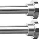 ENJOYBASICS Adjustable Spring Tension Curtain Rods 32 to 54 Inches, Stainless Steel Chrome Shower Rod No Drilling for Window, Bathroom, Closet, Room Divider, 7/8" Diameter, 2 Pack