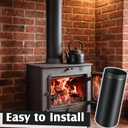 LEIFIDE 1 Pcs Black Matte Stove Pipe, 8 x 24 Inch, 304 Stainless Steel
