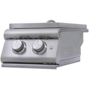 Blaze Premium LTE+ Natural Gas Stainless Steel Double Side Burner W/Lid - BLZ-SB2-LTE3-NG