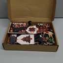 Shellwei 24 Pcs Christmas Tiered Tray Decor Wood Rustic Christmas Decoration for Home Table Shelf Winter Farmhouse Decor Xmas Trees Gnome Elk Snowflake Signs (Buffalo Plaid)