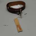 Imported Genuine Leather Belt for Men Italian Full Grain Vegetable Tanned with Celtic Weave Embossing, Made in Ireland (40-42, Brown)