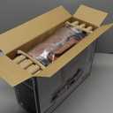 Vinyl Record Player with Built-in Speakers & USB Recording, Vintage 3-Speed Bluetooth Portable Suitcase Turntables Belt-Driven LP Player Support AUX/RCA/Headphone Jack, Brown Leather