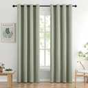 MIULEE Room Darkening Curtains Thermal Insulated Drapes Solid Window Treatment Set Grommet Top Light Blocking Blackout Curtain for Living Room/Bedroom 2 Panels 52 x 84 inch Sage Green
