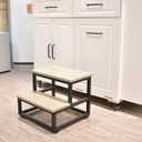 SZLHANJZ Step Stool, Wood & Metal Step Stools for Adults Kids, 500 LB Load