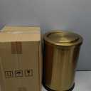 Geetery 2 Pack Gold Bathroom Trash Can with Swing Lid, 2.4 Gallon