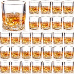 Yaomiao 36 Pcs Old Fashioned Whiskey Glasses Bulk 7 Oz Bourbon Glass Cocktail Rocks Glasses for Whiskey Bourbon Liquor and Cocktail Drinks Gift