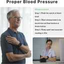 Blood Pressure Smartwatch with Dual Patented Cuff, Wrist BP Monitor Watch 24/7 Sleep Stress Monitoring, Sports Tracking App for Android and iOS Blood Pressure Watch Supports Data Sharing