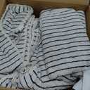6 Pcs Oversized Bath Towels for Adults 35x70 Inches Black & White Striped Extra Large Bath Towel Sets Bathroom Sheets Jumbo Shower Towels Quick Dry Absorbent Soft Microfiber for Women Men