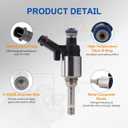 06H906036G Upgraded Fuel Injector 6 Holes 4Pcs | 2.0L L4 GDI Gas | for Audi: A3 A4 A5 A6 Q3 Q5 TT 2008-2016 Fit for VW: Passat Jetta CC EOS GTI Beetle Tiguan 2008-2017 Fuel Injectors Set of 4