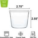 HillSpring Small Glass Bowls with Removable Lids, Portion Dessert Bowl for Pudding and Jelly, 6.8 oz Clear Containers for Meal Prep, Baking, and Food Storage (6 Pcs)