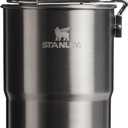 Stanley Wildfare Go - Juego de cocina de acero inoxidable de 4 piezas, olla y tapa de 32 onzas con mango plegable y bloqueo, 2 tazas apilables, artculos esenciales de campamento para tu cocina de
