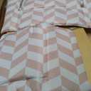 Wooden High Chair with TrayAdjustable & Convertible Highchair for Toddlers,Children&AdultsIncludes Safety HarnessWaterproofNatural Wood(Geometric Pink & White Cushion)