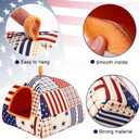 PETKNOWS 2 Pack Guinea Pig Bed, Guinea Pig Hideout Washable Small Animal House Cage Accessories for Dwarf Rabbits Chinchillas Hamsters (7.8 In, Red, Blue and White)