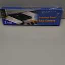 Stove Gap Filler, Stove Gap Covers Stainless Steel, Adjustable 13.8-27.5 in(2 Pack), Heat Resistant, Gas Stove Side Gap Protector, Silver