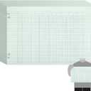 Skyygemm 100 Pcs 30 Columns Accounting Ledger Book Columnar Pad Sheet Ruled Ledger Paper Bookkeeping Green Double Page Format 11 x 17 Inch