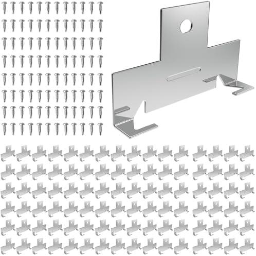Famiron 96PCS Retrofit Recessed Light Clips Housing C Clips for Downlight, with Self Tapping Screw, Metal Recessed Lighting Clips for Down Light Can Lighting, for use with Torsion Springs