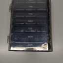 PULIV Weekly Pill Organizer 3 Times a Day, Portable Travel Pill Box 7 Day with Large Pill Containers, Light-Proof Pill Case for Vitamins, Medication, Supplements and Fish Oils (Black)