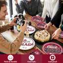 Graduation Decorations 2026, 200 Pcs Class of 2026 Graduation Party Supplies Kit with Paper Plates, Luncheon and Cocktail Napkins, Congrats Grad Decorations for 50 Guests (Maroon)