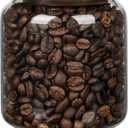 1 PC Small Glass Storage Jars with Airtight Lids, 14 FL OZ (420ml) coffee container with Wooden Lid, Glass Pantry Canister for Beans, Rice, Sugar and etc