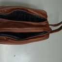 Personalized Leather Toiletry Bag for Men,Thanksgiving Day Gift for Dad Him Men,Custom Travel Shaving Bag,Dad Birthday Gift for Husband Groomsmen Anniversary Christmas Valentine's Father Day-Browm D