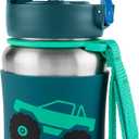 Skip Hop Toddler Sippy Cup with Straw, Sparks Stainless Steel Straw Bottle, Truck