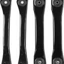Front Upper & Lower Control Arms with Bushing Assembly Replacement for 1991-1999 Jeep Cherokee Comanche - 4 pcs Set