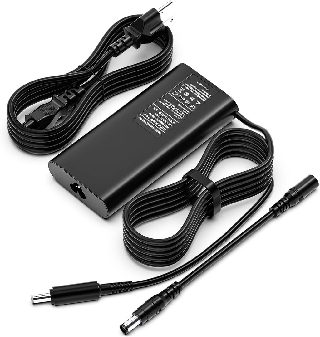 90W Charger Compatible with Dell Inspiron 11 13 14 15 17 3000 5000 7000 Series; inspiron 15 3000 15-3552, 3555, 3558, 3565, 3567, 3582, 3583, 3590, 3593, 3595 Laptop Round Connectors Power Supply