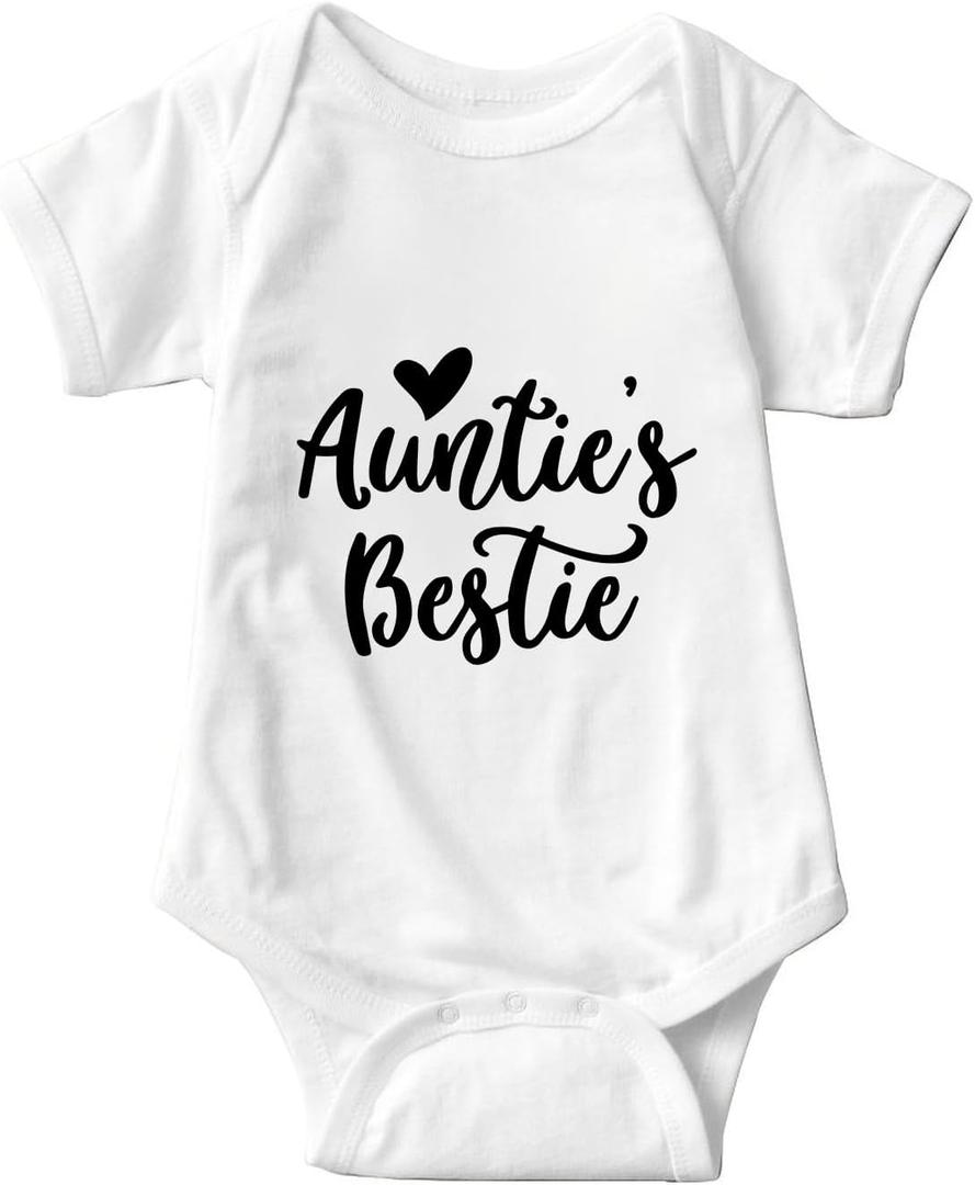 listery Aunties Bestie Baby Clothes Aunties Bestie Bodysuit I Love My Auntie Baby Clothes Aunt Newborn