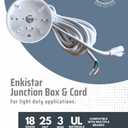 Wall Floodlight Camera Mount - Electrical Box - Made in USA | Universal Camera Mount Adapter for Ring, Eufy, Google, Blink Cams (White)  (Mount and Cord Set)