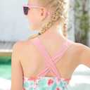 BFUSTYLE Girls One Piece Swimsuit Cute Striped Bathing Suit Hawaii Swimwear 6-17 Years