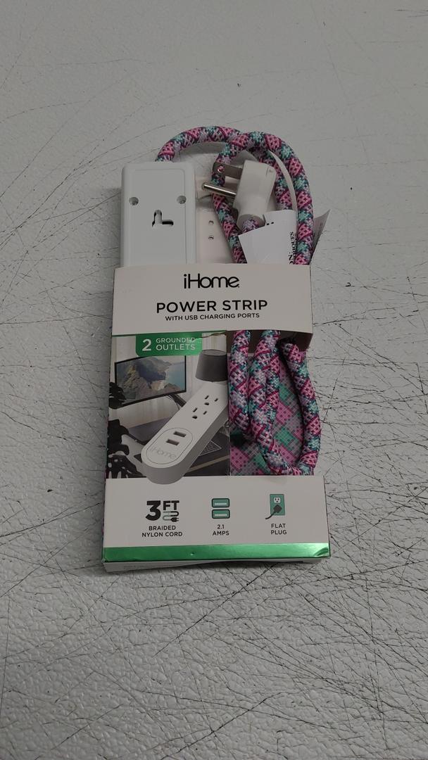 iHome Power Strip With USB Charging Ports 3ft