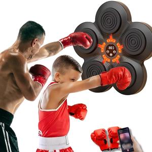2025 Music Boxing Machine, Bluetooth Wall Punching Pads with LED for Kids & Adults, Wall Mounted Boxing Equipment for Training at Home, Fun Music Punching Machine with Gloves - Ideal Present