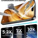 4 x MRGLAS 4-Pack TOP 9H+ Glass for iPhone 16 Screen Protector [Auto Alignment Kit] [10X Military Protection] UNBREAK Tempered Glass Flim for 16 6.1 inch Longest Durable Case-Friendly (Transparency)