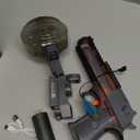 Super Electric Water Gun for Adults Kids with Muzzle Flash & Recoil Effect, Powerful 425CC High Capacity Automatic Squirt Guns Up to 32 FT Range for Swimming Pool Party Beach Outdoor Activity (Transparent Gray)