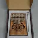 Kalimba 17 Key Thumb Piano, Portable Mahogany Mbira Finger Piano with Instruction, Carrying Bag, Tune Hammer, Holiday Gift for Kids, Light Brown - Musical Instruments for Kids