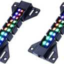 LED Grille Lights Dream Color,4 Pods DC 12V Cellphone APP Control, Music/Timing/Flashing Strobe Modes Truck Grill Lights for Ram F150 F250 F350 F450 TRD UTV (4 pods)