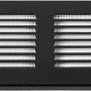 Vent Systems 8'' x 4'' Inch (Overall Dimensions) Pack of 5 Black Air Vent Duct Cover Metal Return Grill with Built in Pest Guard Screen HVAC Grille for Home Improvement 6x2 (Opening Dimensions)