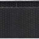 SUNNYPARK Black Rectangular Planter Box All-Weather PE Rattan Large Modern Planters with Removable Liner Indoor Outdoor Decorative Flower Pot for Patio, Balcony, Garden