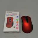 memzuoix 2.4G Wireless Mouse, 1400 DPI Mobile Optical Cordless Mouse with USB Receiver, Portable Computer Mice for Laptop, PC, Desktop, MacBook, 5 Buttons, Red