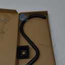 13 Inch S-Shape Shower Arm Black Gooseneck Shower Head Extension with Unique Flange, Standard 1/2" Connection