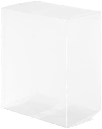 MECCANIXITY Plastic Retail Boxes  Gift Box with Protecting Film for Candy, Cookies, Christmas, Wedding, Party Wrapping Clear. Piece: 3.   13"×13"
