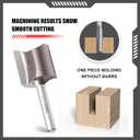 2 x 16mm Double Flute Straight Router Bit 5/8" Cutting Diameter, 1/4" Shank Flush Trim Cut Router Bit for Woodworking