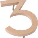Montague Metal Products MHN-04-F-TE1-3 Solid Brushed Aluminum Modern Floating Address House Numbers, 4", Powder Coated Taupe