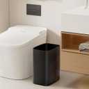 Cesun 3.4 Gallon Bathroom Trash Can, Small Office Garbage Can, Slim Metal Waste Basket for Bedroom, Dorm, Toilet, Near Desk, Under Sink, RV (Black)