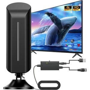 2025 TV Antenna Indoor Antenna for Smart TV for Long Range Reception and All Smart TVs HD Digital Antenna with Amplifier Signal Booster for Local Channels Supports 4K 1080p