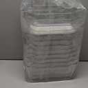 12 PACK Multi-Use Clear Plastic Storage Bins for Organizing w/Labels - Home, Kitchen, Pantry, Bathroom, Office, Cabinet Shelf Organizer Bins - SOHO Collection, RV, Fridge Organization Containers - Large