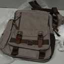 Mygreen Canvas Cross Body Messenger Bag Shoulder Sling Backpack Travel Rucksack (Large, Grey With Shoulder Zipper)