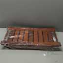 Teak Shower Chair Stool, 24" Shower Bench Seat, Wooden Bathroom Bench with Storage Shelf for Indoor & Outdoor Use,Walnut