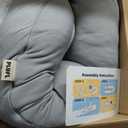 Plufl Hugl Cooling Body Pillow for Adults Made with CloudSupport Fill | U Shaped Maternity Pillows Great for Side Sleepers & Pregnant Women | Washable Cover | Grey